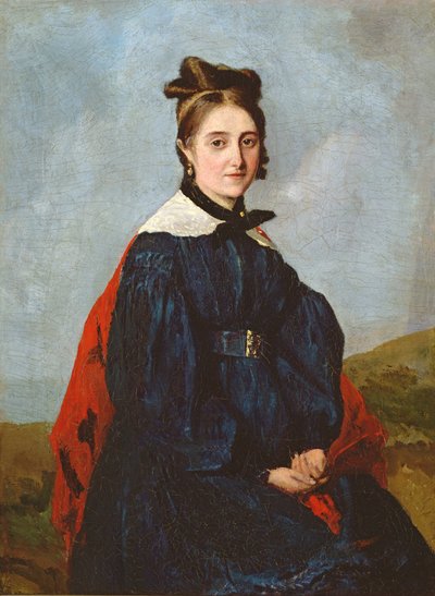 Alexina Ledoux, ca 1840 av Jean Baptiste Camille Corot
